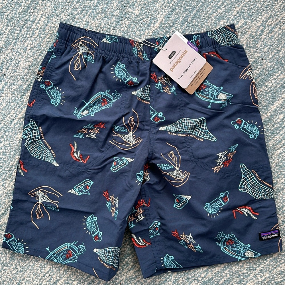 Patagonia Boys Baggies Shorts- Boys XL- 7” Inseam- NWT